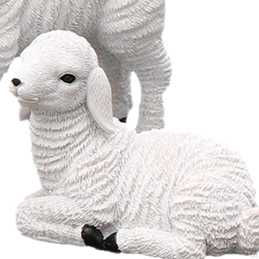 Lamb Model Resin Ornament for Bedroom and Housewarming