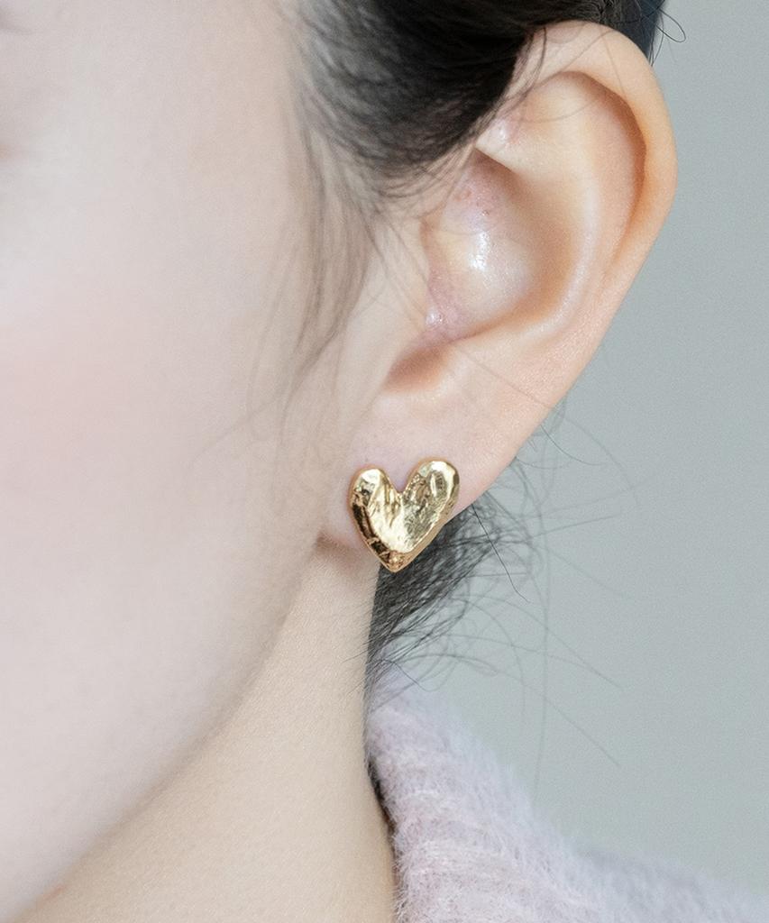 Alleun Silver 925 Heart Vintage Silver Earrings Bold