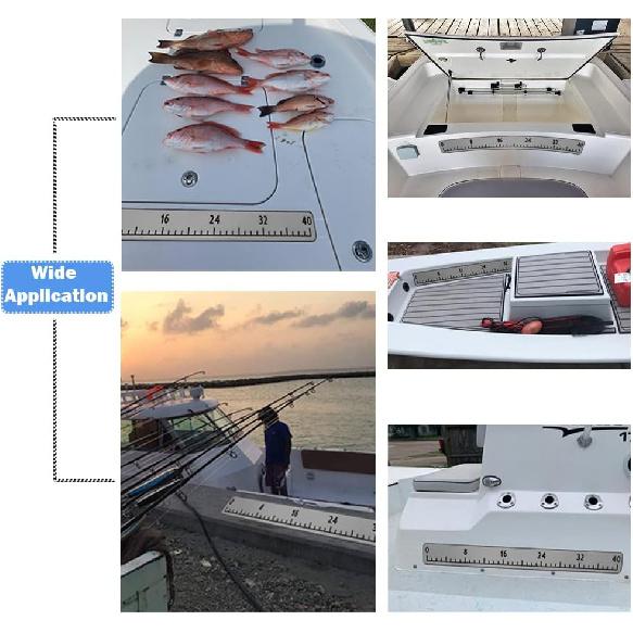 Fish Ruler for Boat 40in EVA Foam Fish Measuring Ruler with Self-Adhesive Backing for Fishing Kayaks Accessories, Fish Ruler Measurement Sticker Tool