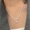Stainless Steel Cute Style Balloon Dog Pendant Necklace Sweet Funny Clavicle Chain Unique Girl Birthday Gift