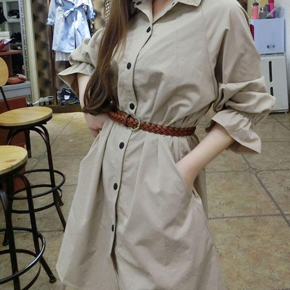 Casual Wild Cowhide Braided Belt Ladies Dress Cummerbands Pin Buckle Waistband Weave Waist Band