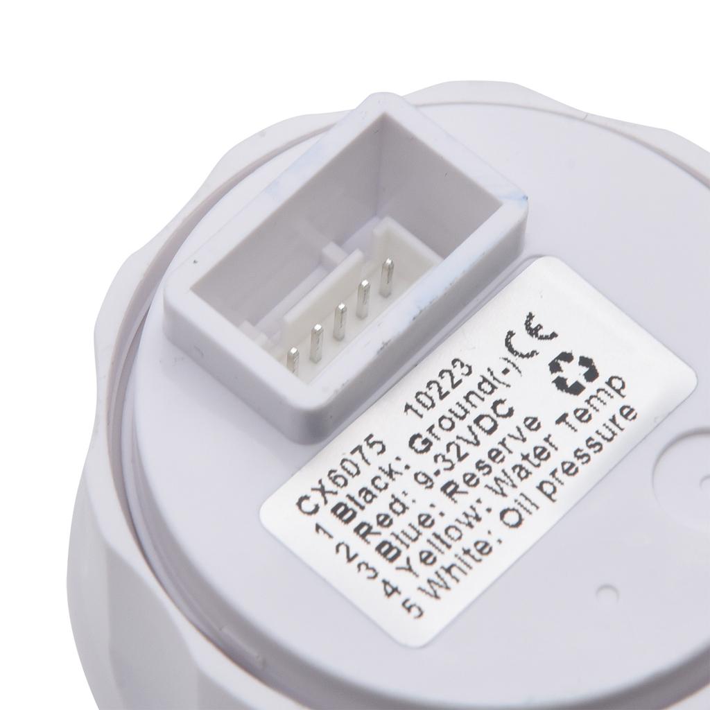 52mm 3 in 1 Digital Water Temperature Gauge Oil Pressure Gauge Fuel Gauge With Alarm Red Backlight For Car Boat Marine Yacht