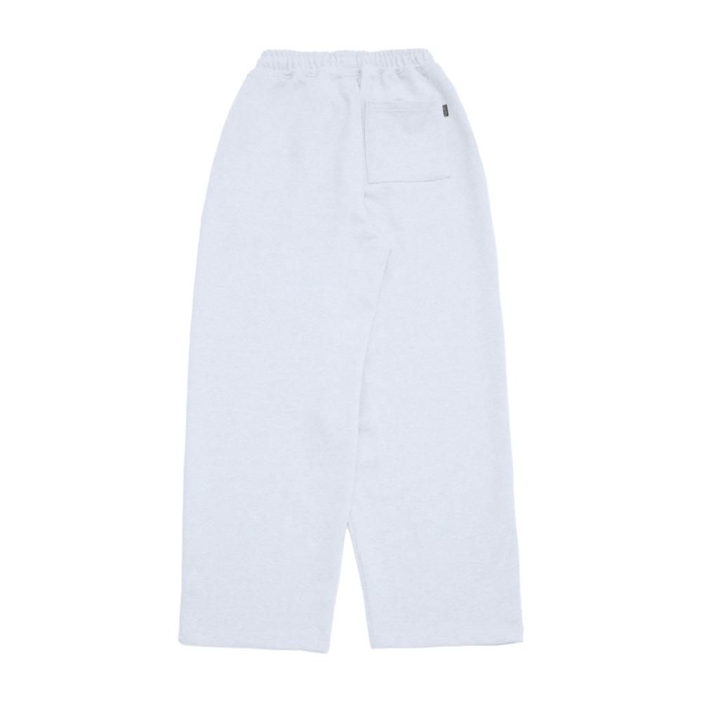 BLANKBRICK One-Pleat Wide Sweatpants Melange White
