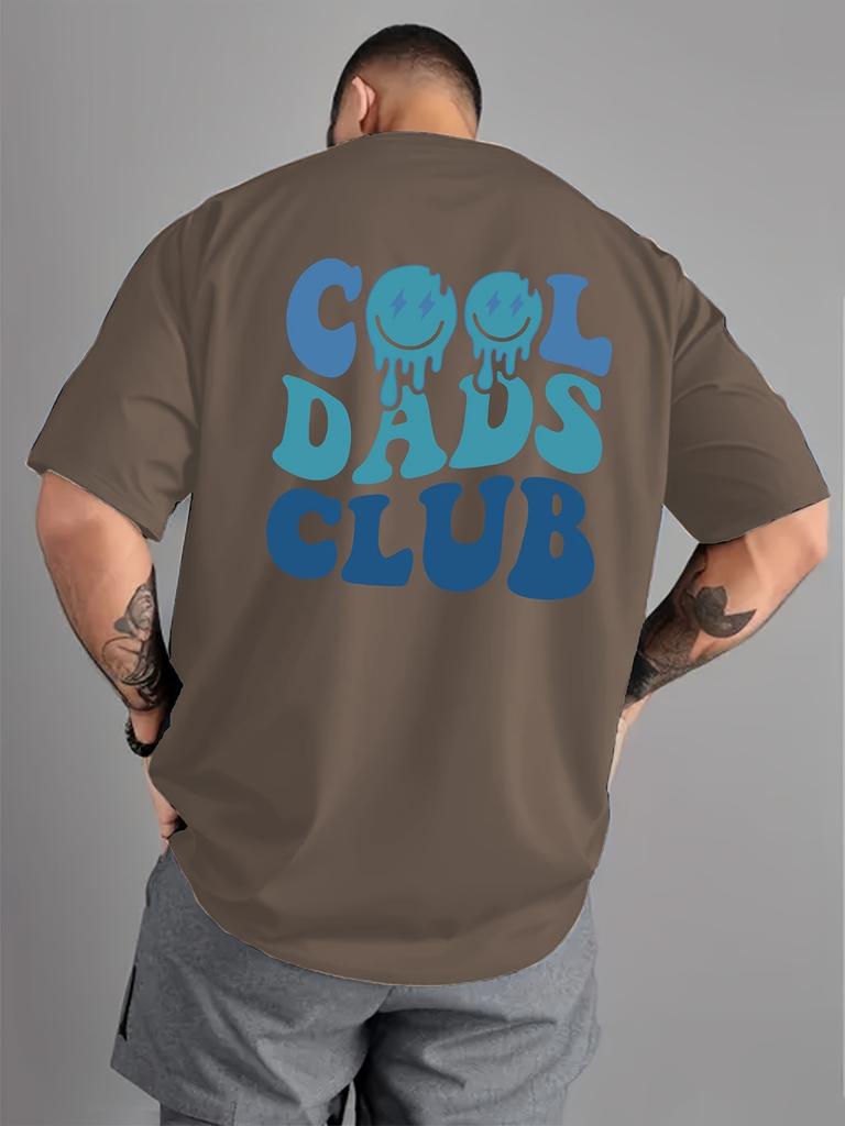 Hot selling men's personalized smiley face letter printed breathable and comfortable round neck T-shirt outdoor high street top