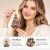 Semi-finished DIY Pearl Painting Kit Xmas Tree Shape Xmas Acrylic Pendant  Home Decoration