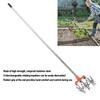 Manual Rotary Cultivator Tool Stainless Steel Teeth Adjustable Handle Garden Hand Tiller for Lawn
