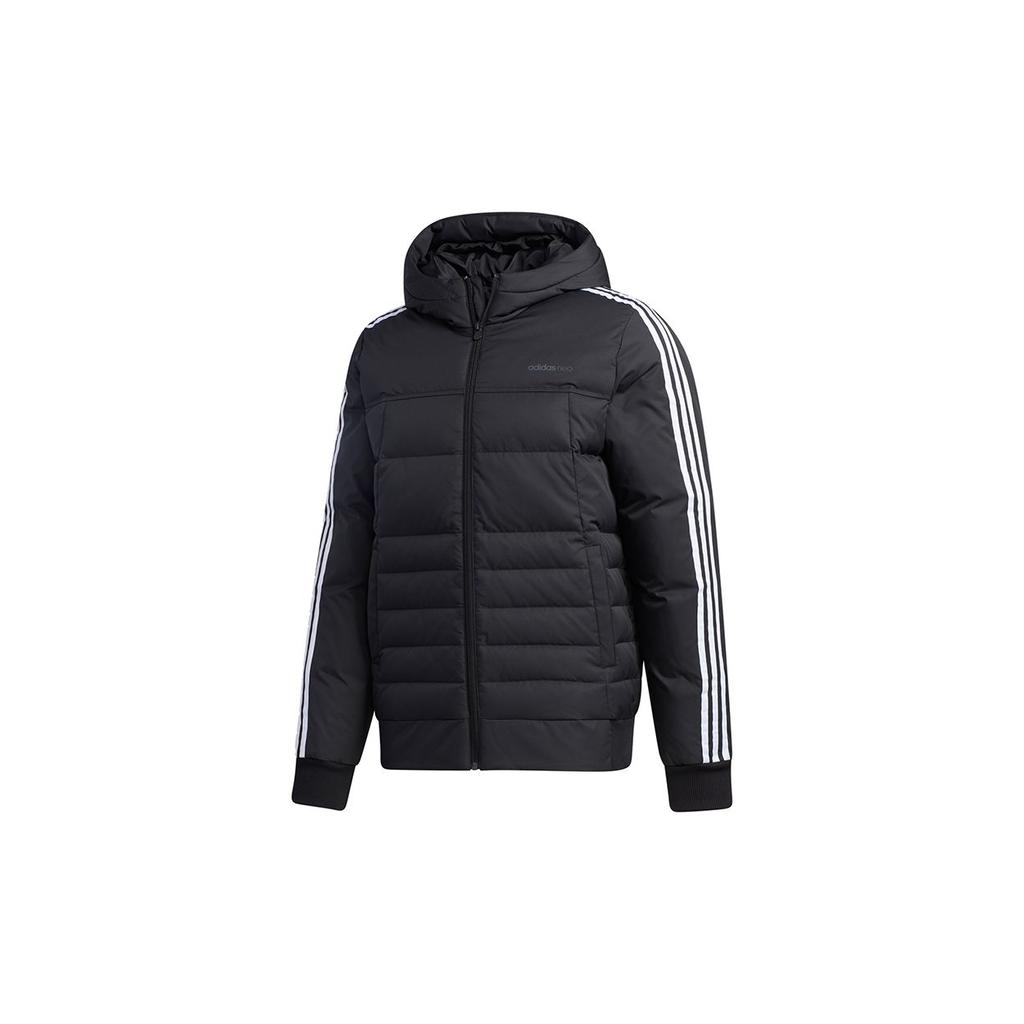 Adidas Neo Sport Down Puffer Jacket With Hood Men Outerwear Black GJ8821