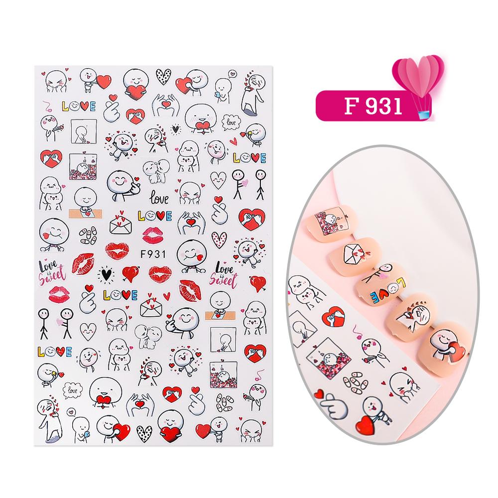 1PCS Valentine's Day Cartoon Nail Art Stickers