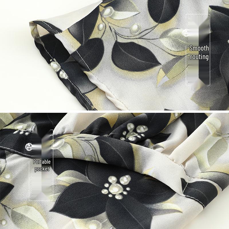 Women's Retro Floral Short Sleeve A-Line Dress
