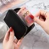 New 2025 Card Bag Women's Short Simple Solid Color Multi-card Large-capacity Zipper Student Change Bag Women