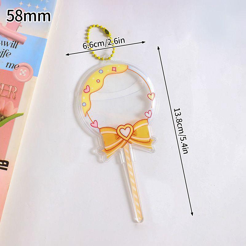 Lollipop Shape Photo Protector Case Girl Anime Diy Pins Display Cover Kpop Idol Photocard Holder Creative Pin Case Birthday Gift