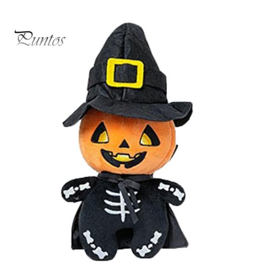 Decorative Halloween Party Ornaments Plush Toy, Ghost Skeleton Bat Witch Pumpkin Doll, Soft Cute Toys Stuffed Animal for Kids, Spooky Decor