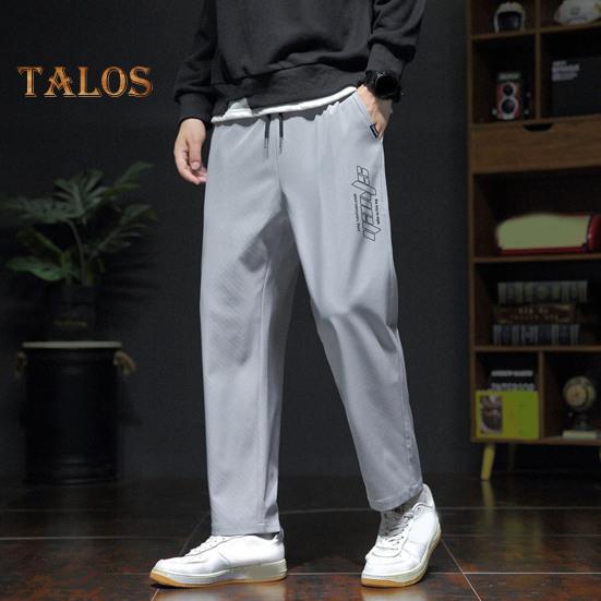 Pantaloni Bărbați Primăvară Toamnă cu Buzunare Laterale Șnur Talie Elastică Picior Larg Pantaloni Subțiri Culoare Solidă Largi Stil Stradal Sport Pantaloni pentru Muncă Zilnic