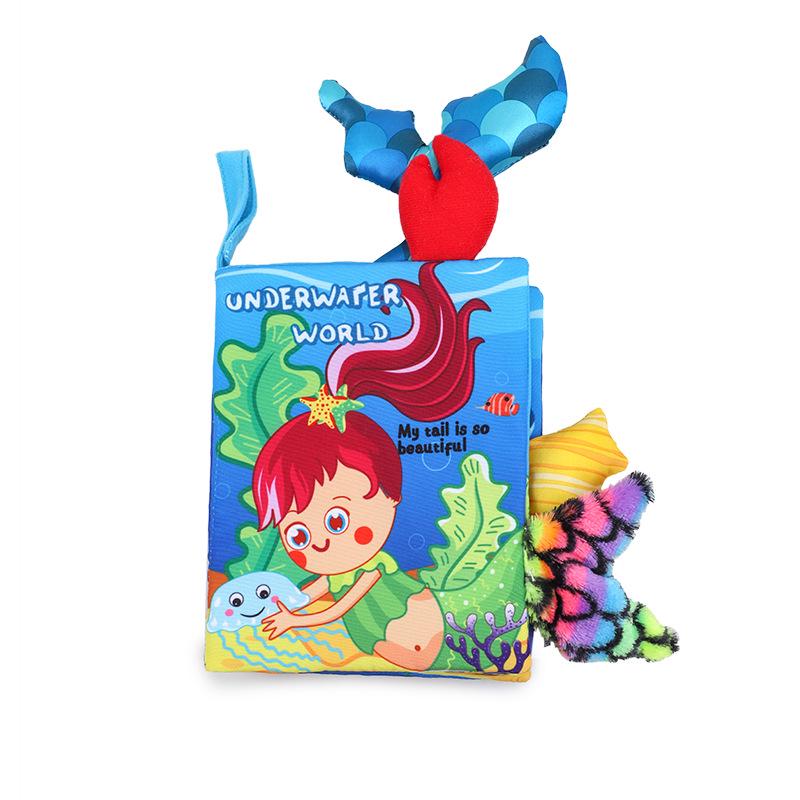 3D Animal Tail Baby Fabric Book – Tear-Resistant and Durable