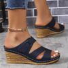 Fashion Women's Sandals New Style Popular Summer Shoes Women Heels Sandals Summer Slippers Femme Casual Wedges Heeled Footwear Female