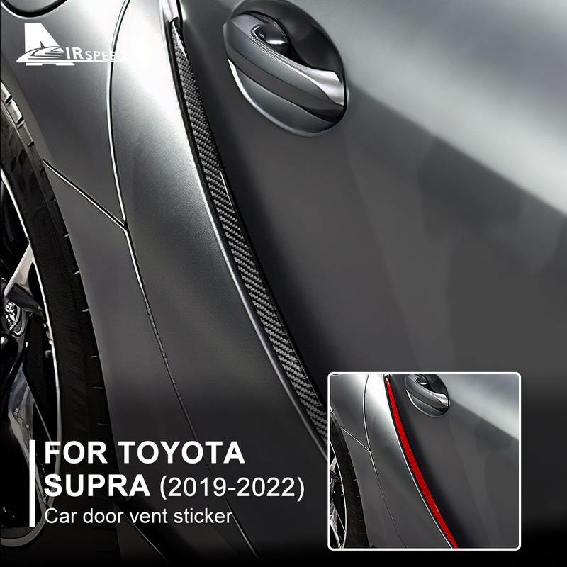 Adesivo per Sfiato Portiera Auto in Vera Fibra di Carbonio per Toyota Supra GR A90 A91 MK5 -2025 Per LHD RHD Accessori Trim Interni Styling