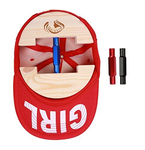 HAIBEIR Hat Stretcher, Denim Multicolor Adjustable Heavy Hat Stretcher for Hats, Cowboy Hats, Baseball Caps, Wool Hats, and Men's and Women's Caps (Bl