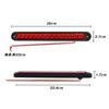 X-STYLE High Mount Stop Lamp, 12 V, 24 V, Red, For Cars, 15 Links,