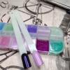 12 Grids/Box Nail Glitter Colorful Mirror Effect Shimmer Mermaid Pearl Powder Chrome Pigment Dust Fine Glitter Polish Nail Decor