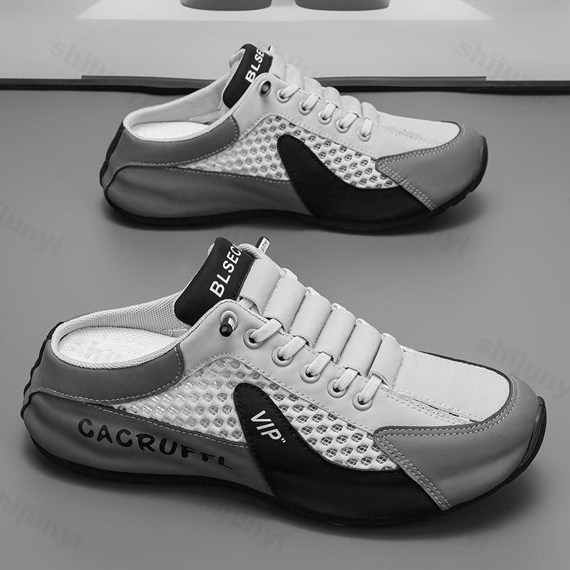 Mode Sommer Herren Hausschuhe 2025 Indoor Outdoor Zuhause Mode Halbschuhe Mesh Atmungsaktiv Sportschuhe Große Größe 39-47 Hochwertig
