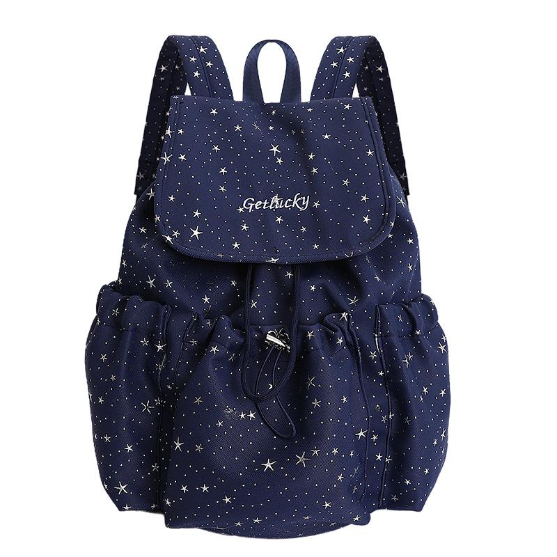 Schoolbag Japanese new girls shoulder back fashion Korean version polka dot summer high-end travel handbag schoolbag backpack