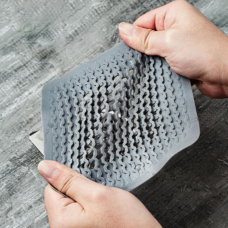 Silicone Floor Drain Hair Filter Catcher Kitchen Sink Plug Filter Stopper Shower Bathtub Drain Strainer Cover Bathroom Supplies