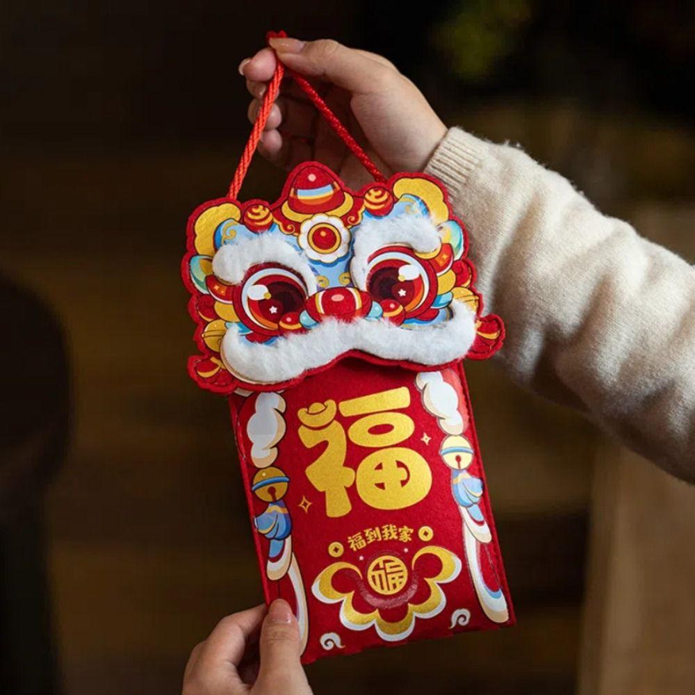 Chain Design New Year's Blessing Bag Multiple Patterns Brocade Red Envelope  Wedding Birthday