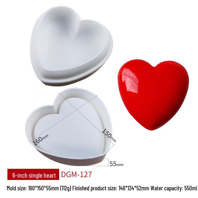Sanshin Heart Silicone Mold for Mousse, Pastry, Chocolate, and Jelly Baking