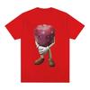 Summer Round Neck Funny Apple Pattern Top Fashionable Casual Pure Cotton Short Sleeved Men's and Women's Unisex T-shirts