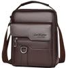 Multi-purpose men's shoulder bag for work, PU crossbody briefcase with handle, professial casual daypack