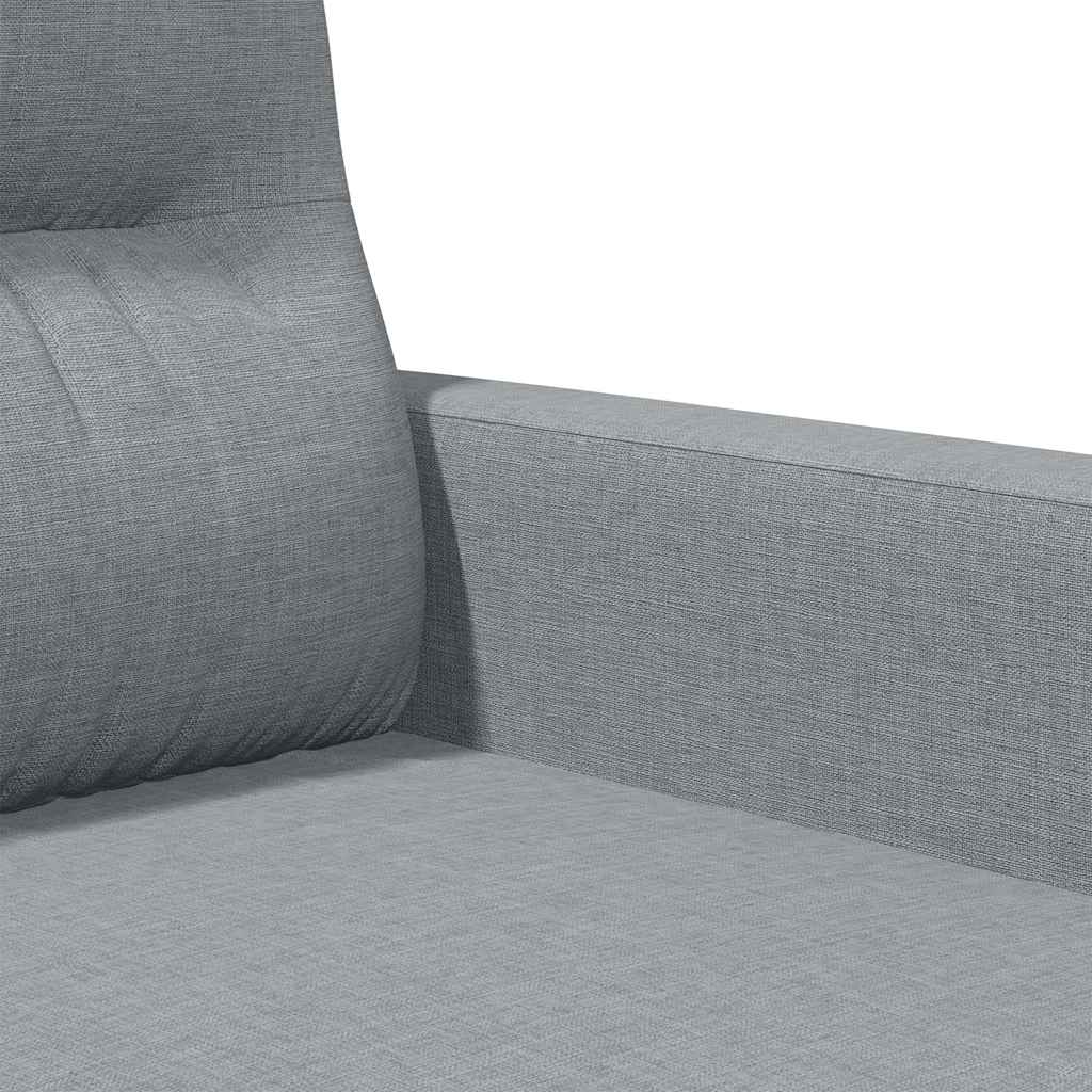 3 Seater Sofa Light Grey 180 Cm Fabric