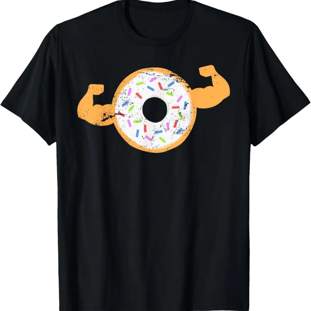 Mens Muscle Donut - Funny Powerlifting Shirt Father's Day T-Shirt
