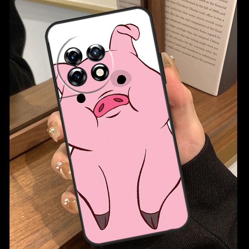 Cute PINK Kawai Pig Case For OnePlus 13T 10T 15R 10R 12R 13R 13 12 11 9 10 Pro Nord CE 5 2 3 4 Lite N20 N30 Cover