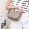 Cowhide Shoulder Women's Bag, Large Capacity Women's Fashion Simple Tote Bag Practical Commuter Bag Multi-zipper