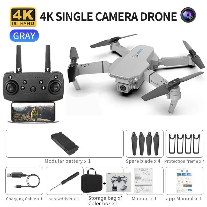 Professional Mini Remote Control Drone E88 4k HD Aerial Camera Wifi FPV Dronfolding Quadcopter RC Helicopter Children's Toy Gift