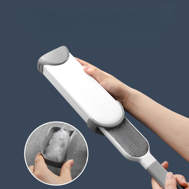 Lint Remover Brush with Retractable Storage Box Clothes Pet Hair Remover Static Brush Dust Fur Removal Tool