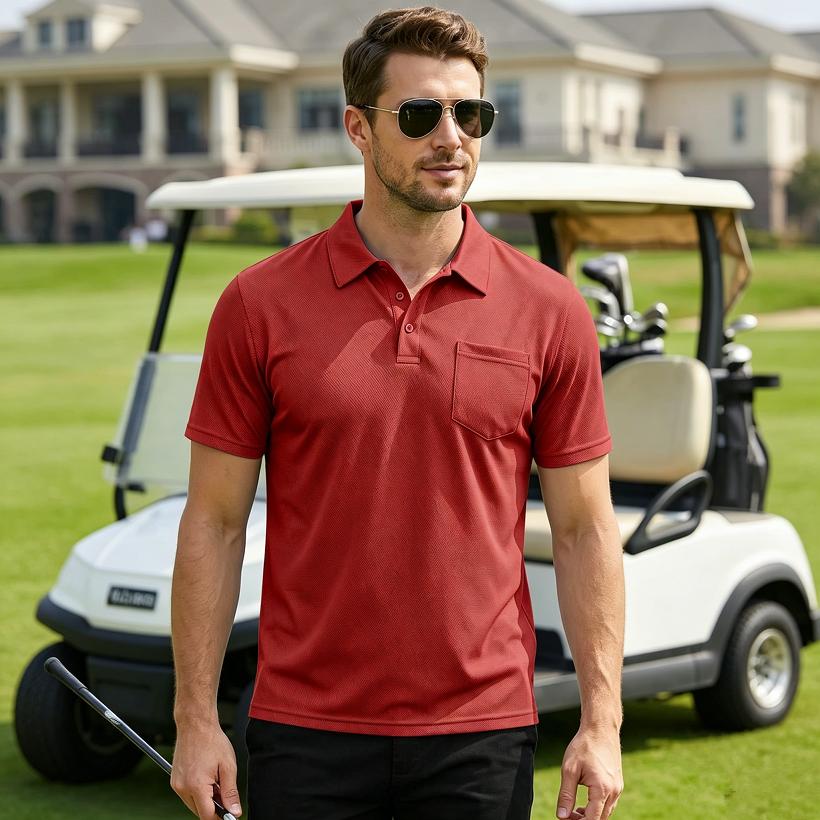 Men's Sporty Breathable Mesh Button-Up Pure Color Casual Shirt Summer Loose Fit Polyester Dry-Moisture Wicking Short Sleeve