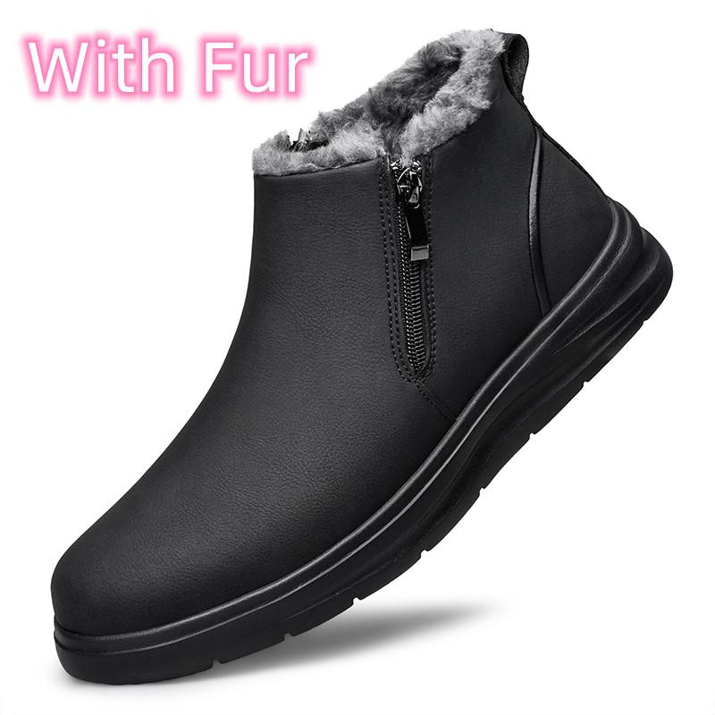 FashionGenuine Leather Ankle Boots for Mens High Quality New Winter Boots British Style Classic Suede Boots Non-slip Men's Casual Shoes