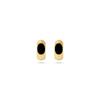 Today'S Unique Niche White Shell Black Agate Stud Earrings, High-End Fashion And Simple Temperament Earrings