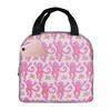 Preppy Roller Monkeys Rabbit Insulated Lunch Bag for Women Children Portable Food Boxes Thermal Lunch Box Tote
