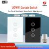 US Graffiti WiFi Curtain Switch with Voice Control for Alexa: Tempered Glass Wall Panel