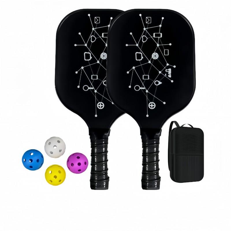 Lightweight Fiberglass Pickleball Paddles Full Set Training Equipment
