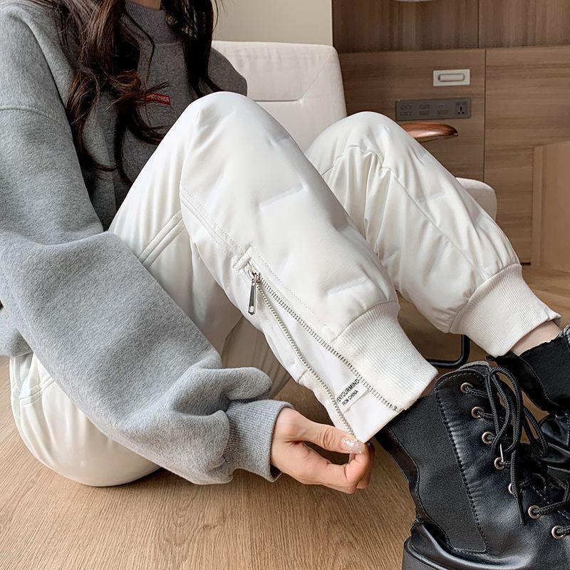 Women's Extreme Cold Harbin Winter 2025 White Duck Down Cotton Pants