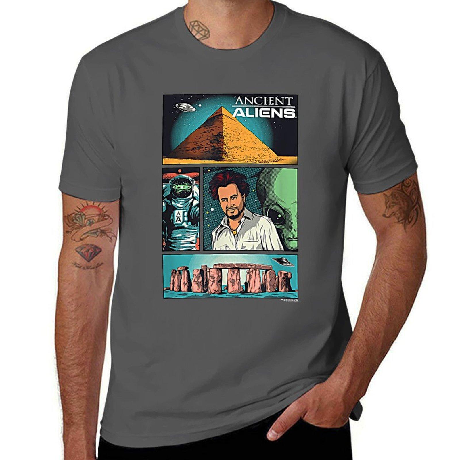 

Ancient Aliens Comic Page TShirt Classic Print Short Sleeve Shirt 4XL