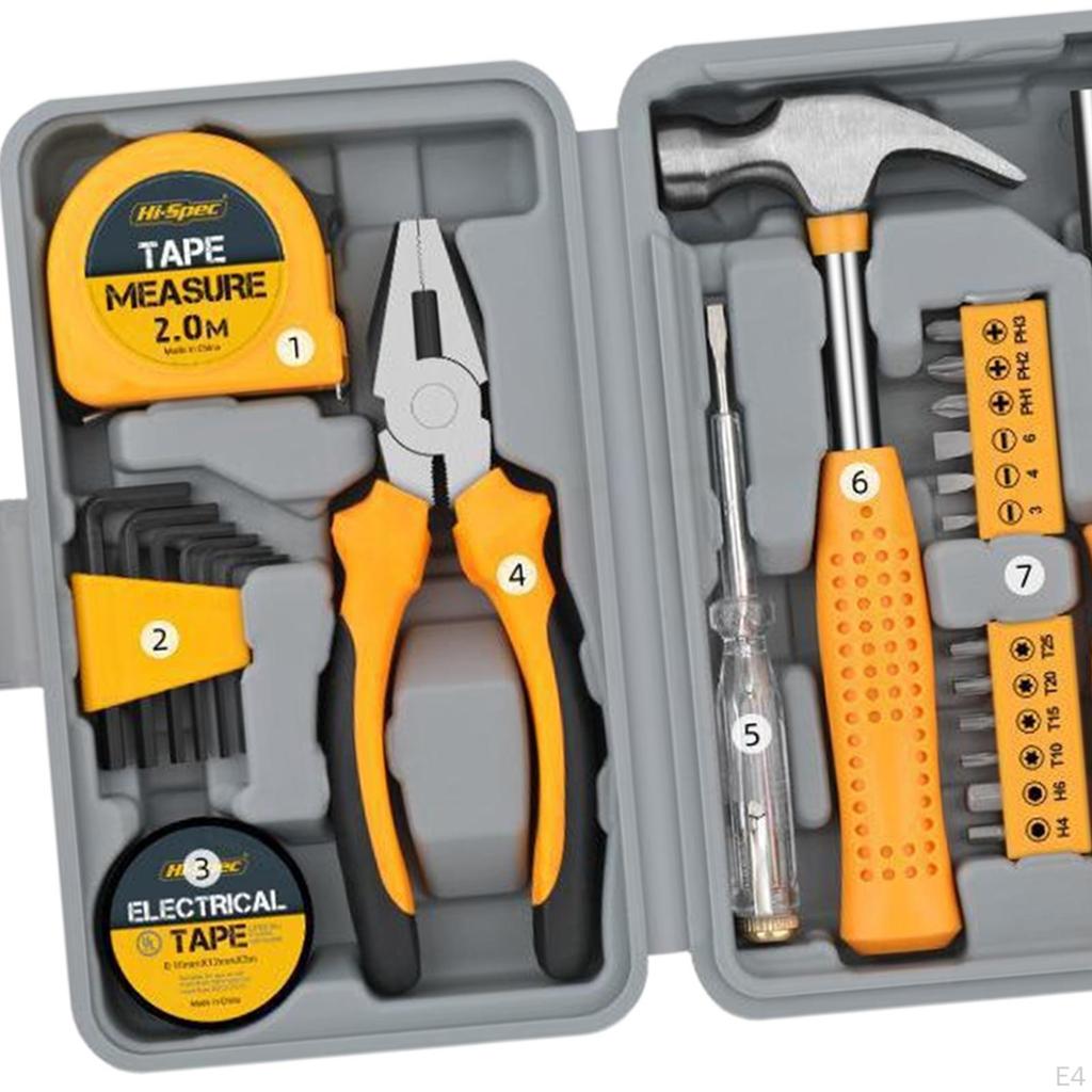24 Pieces Household Tool Kit for Home Office Garage Repair DIY Hand Tools