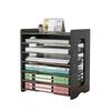 Desktop A4 Stationery Organizer Multi-layer Office Document Rack Wooden Desk Storage Shelf