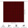 Red Woven Shower Curtain Waterproof Fabric Bathtub Decor For Bathroom Accessories Home Decor (Size: 72X84 In)
