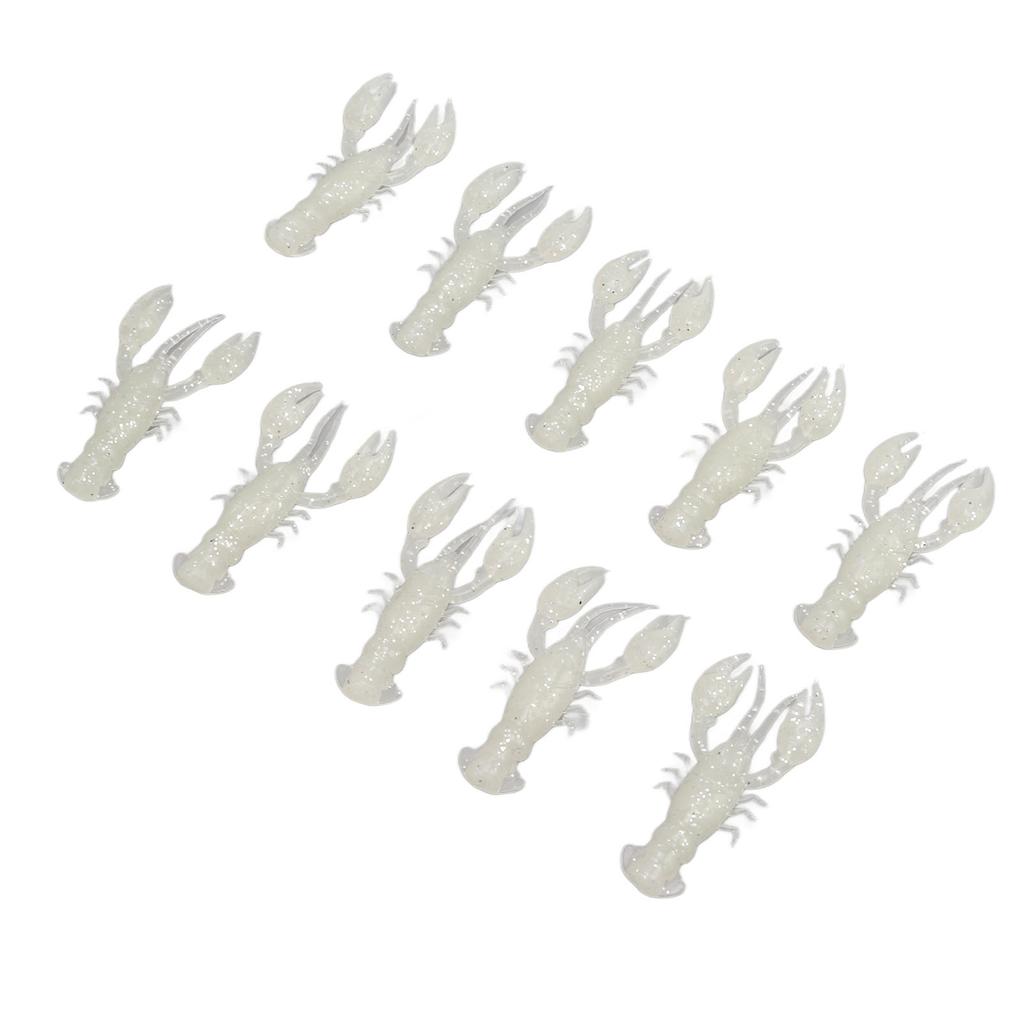 10 szt. Miękka przynęta wędkarska Crawdad Przynęta PVC Krewetka Sztuczna miękka przynęta Przynęty do połowu okoni Świecące