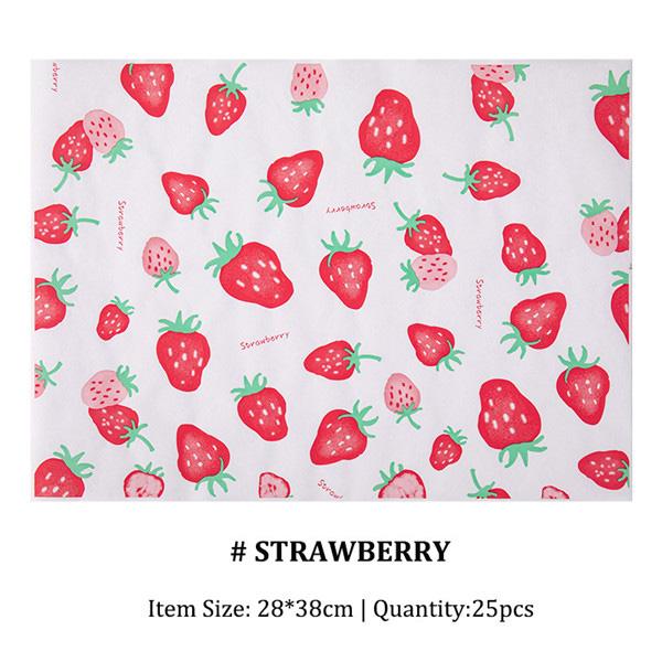 

25Pcs Grease-Proof Parchment Deli Paper, Oilpaper Wax Paper for Decoration Food Packaging, Cartoon Basket Liners Baking Sheets