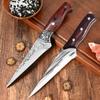 Forged Cleaver Kitchen Chef Knife High Carbon Clad Steel Meat Fish Fruit Vegetables Professional Butcher Boning Knife with Cover